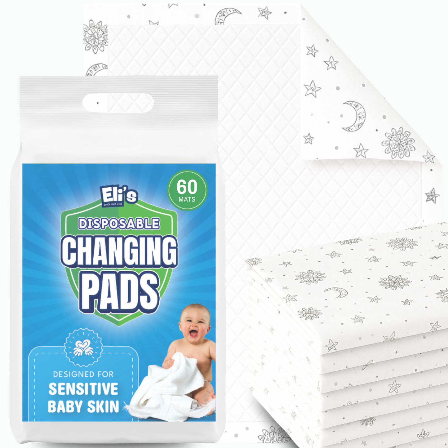 Disposable Changing Pads - Floral (60 Pack)