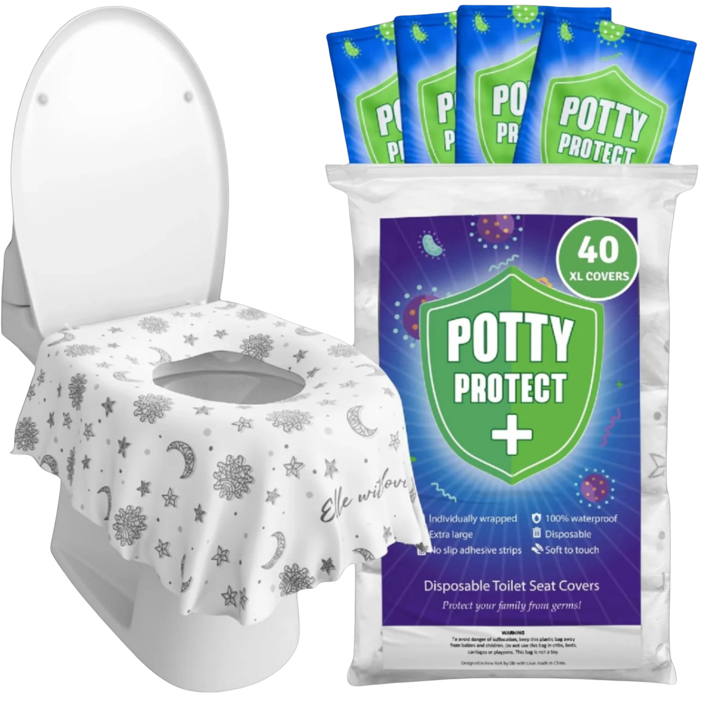 Disposable Toilet Seat Covers - Boho (40 Pack)