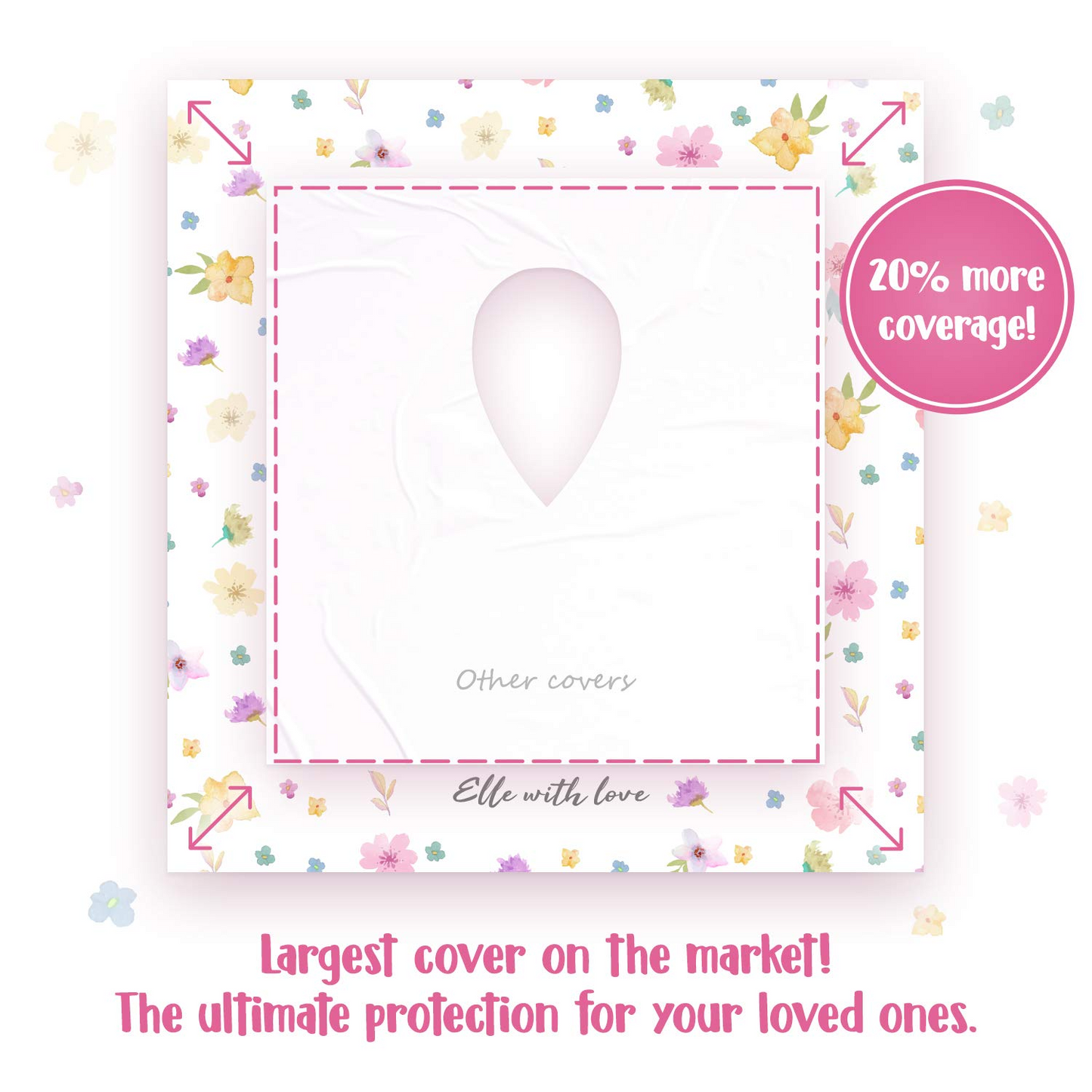 Disposable Toilet Seat Covers - Floral (40 Pack)