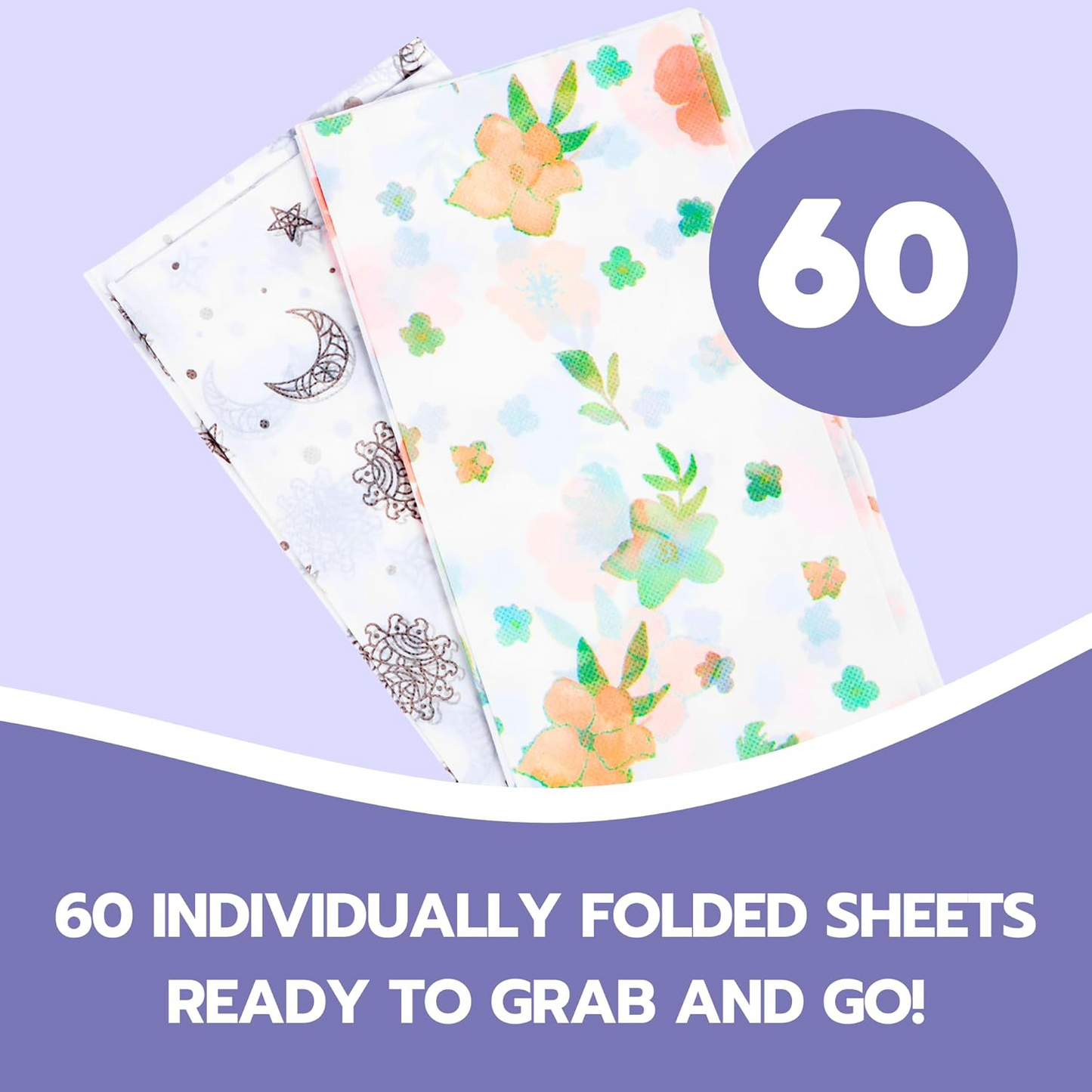 Disposable Splat Mats - Floral (120 Pack)