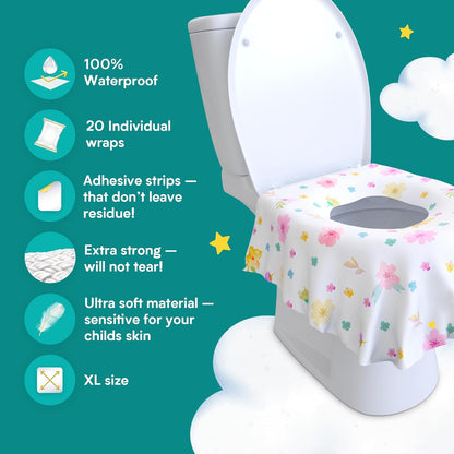Disposable Toilet Seat Covers - Floral (40 Pack)