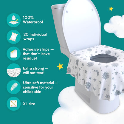 Disposable Toilet Seat Covers - Boho (80 Pack)