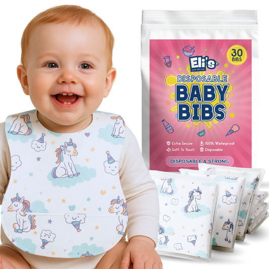 Disposable Sleeveless Baby Bib - Unicorn (60 Pack)