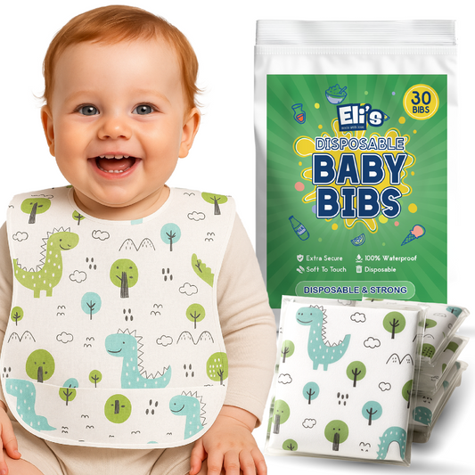 Disposable Sleeveless Baby Bib - Dino (60 Pack)