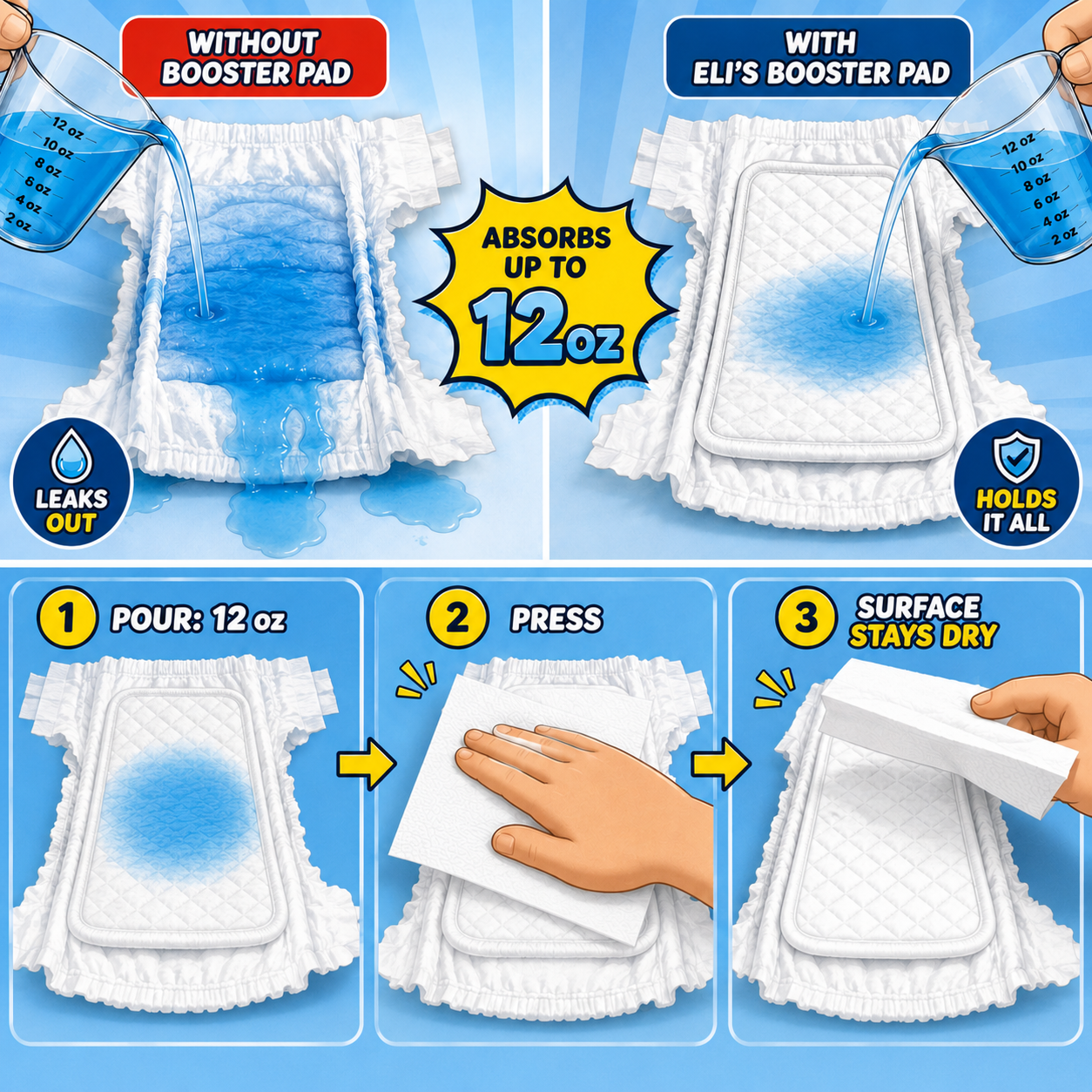 Eli With Love - Leak-Proof Diaper Pads
