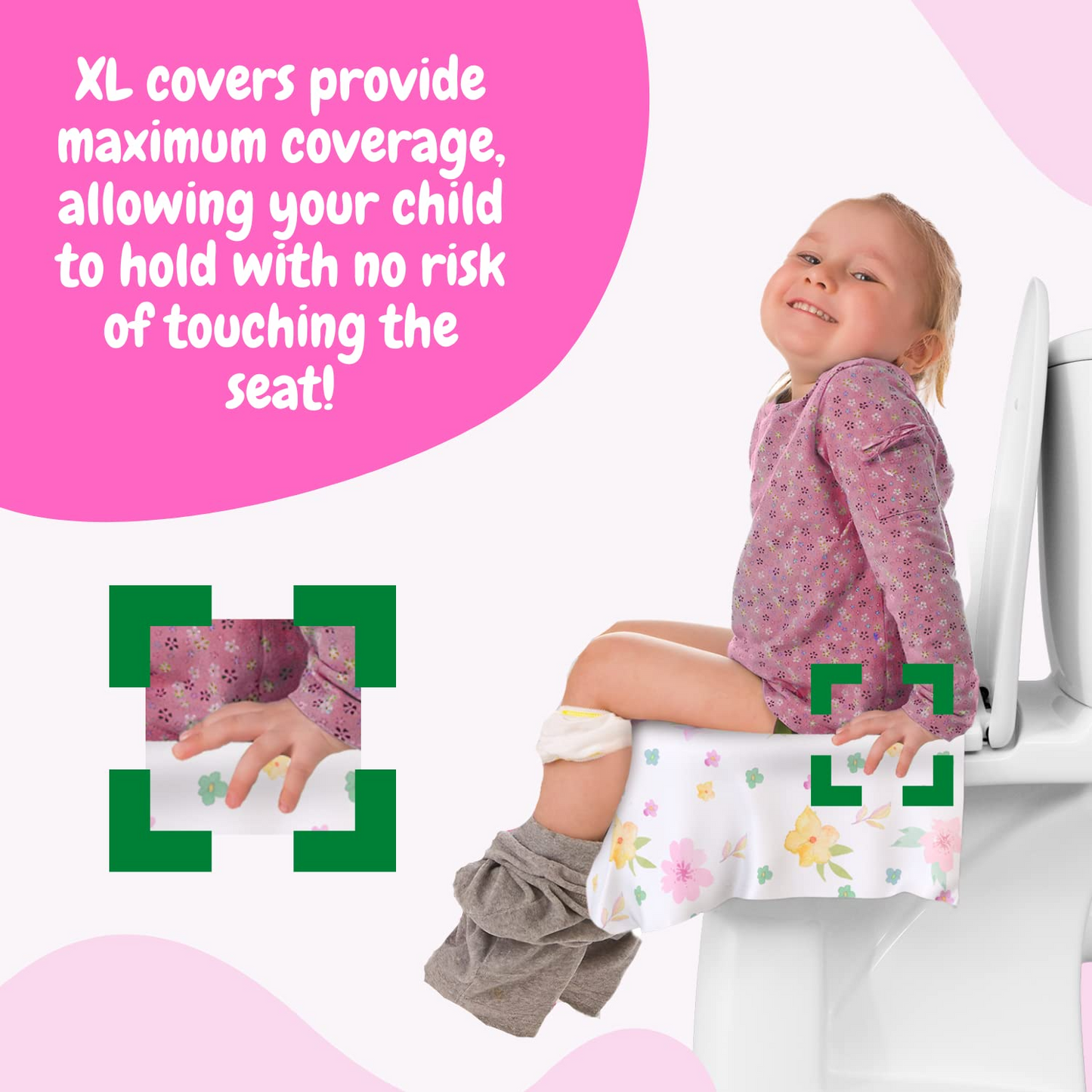 Disposable Toilet Seat Covers - Floral (40 Pack)