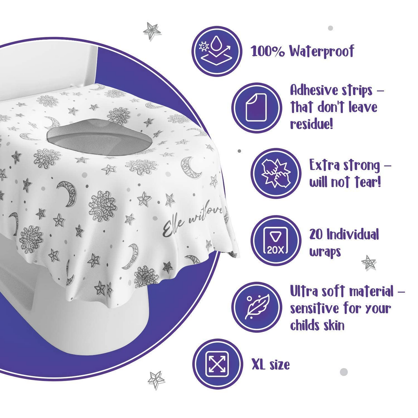 Disposable Toilet Seat Covers - Boho (80 Pack)