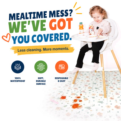 Eli's Disposable Splat Mats - Floral (60 Pack)